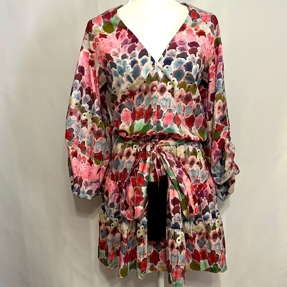 ALEXIS ABSTRACT COLOR MAXI DRESS SIZE 6 - Picture 3 of 12